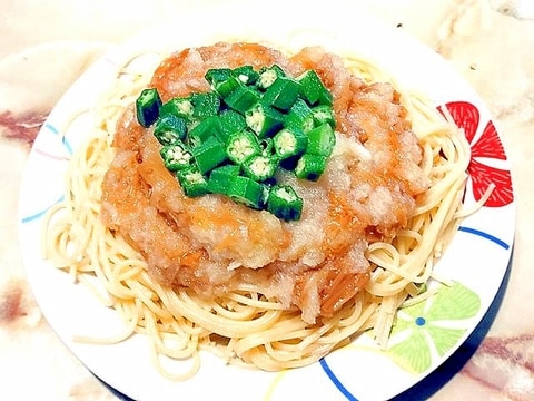 アルモンデ!おろしとなめたけの和風パスタ♪
